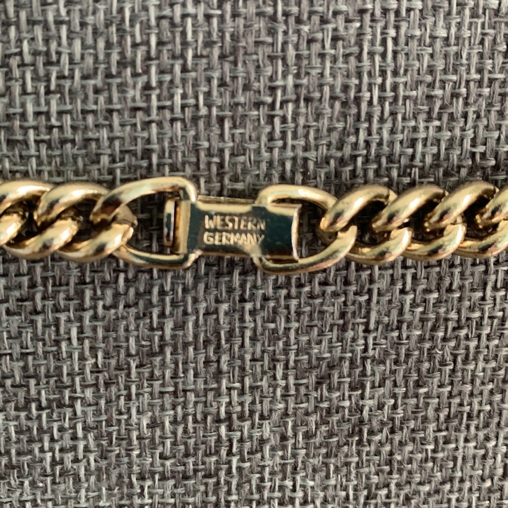 Vtg Gold Tone Long Chain Necklace marked “Western Germany” 53” - Picture 6 of 6